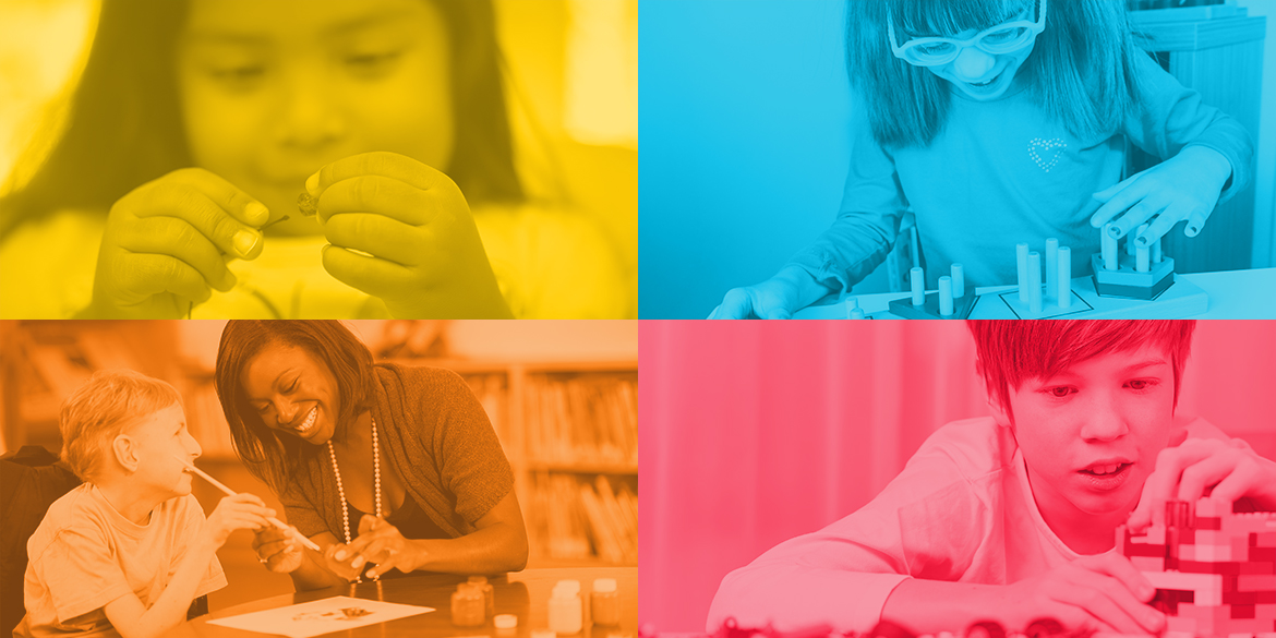 Enfants réalisant des activités de motricité